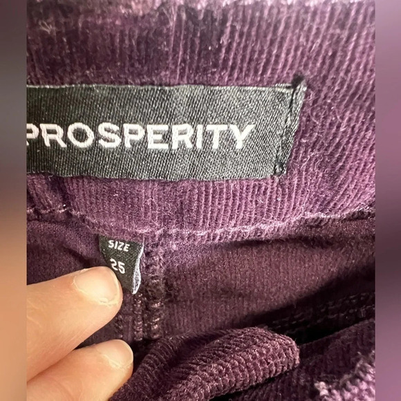Prosperity dark plum purple corduroy pants size 25 in excellent condition - Picture 3 of 4